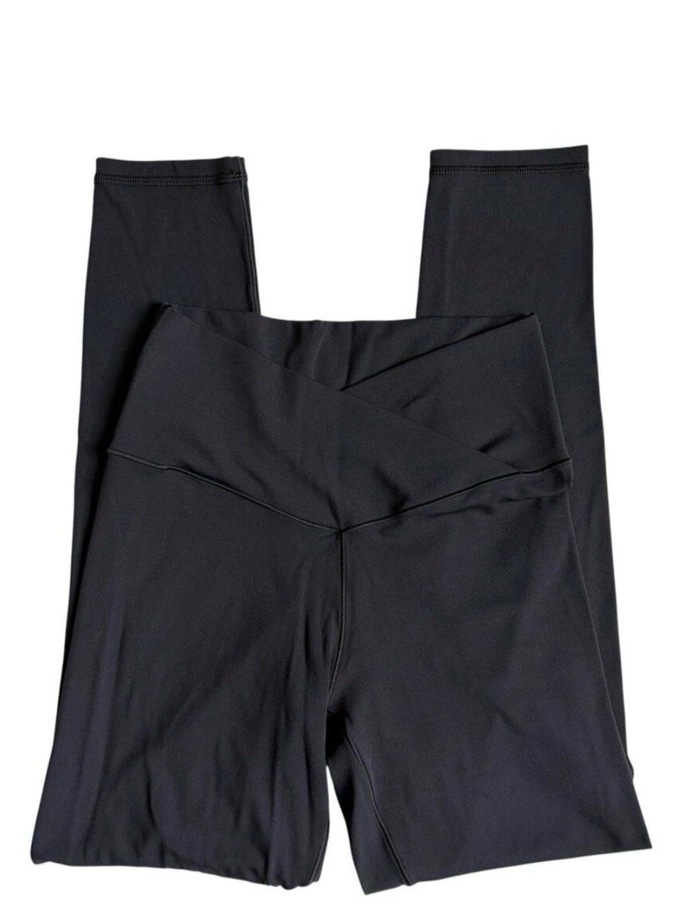 aerie Black V-Waist High-Rise Crossover Leggings
